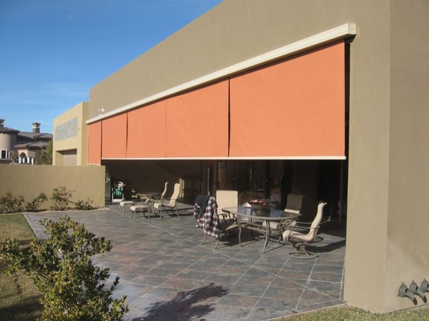 Motorized outdoor shades made by Polar Shades in Las Vegas, Nevada