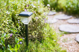 Home Walkway with Solar Lights