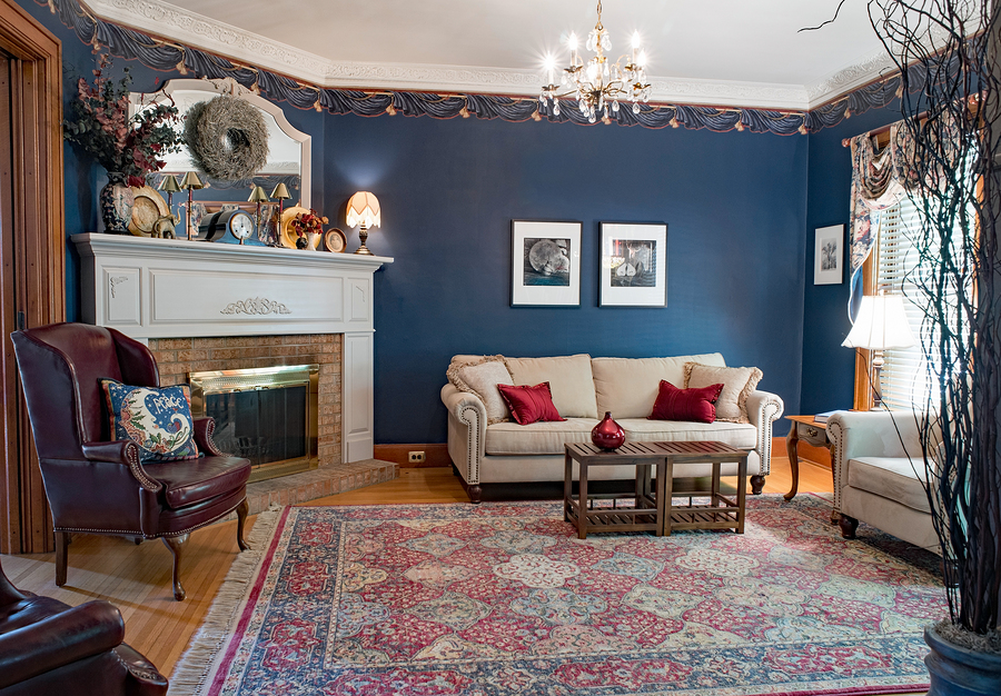 How to Tastefully Tie Navy Blue into Your Living Room Design